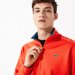 SPORT Zip Standup Neck Cotton Sweatshirt | Lacoste Mens