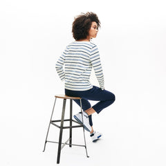 Wo Boat Neck Cotton Blend Sailor Shirt | Lacoste Womens
