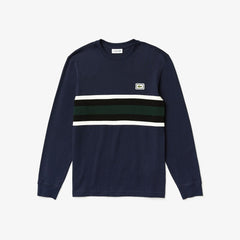 Crewneck Striped Cotton T-Shirt | Lacoste Mens
