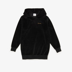 Wo LIVE Golden Signature Hooded Velvet Sweatshirt | Lacoste Womens