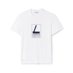 Crew Neck Rubber Lettering Soft Jersey T-shirt | Lacoste Mens