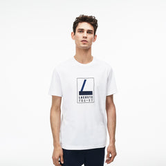 Crew Neck Rubber Lettering Soft Jersey T-shirt | Lacoste Mens