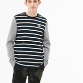 LIVE Striped Cotton Jersey T-shirt | Lacoste Mens