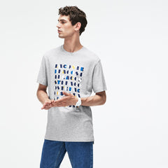 Crew Neck 3D Lettering Cotton Jersey T-shirt | Lacoste Mens