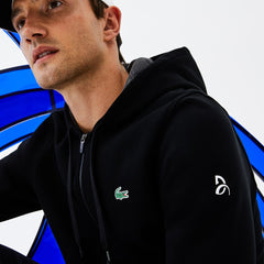 SPORT Novak Djokovic Technical Fleece Hooded Zip Sweatshirt | Lacoste Mens