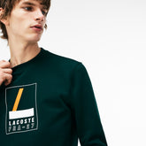 Crew Neck Print Fleece Sweatshirt | Lacoste Mens