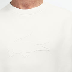 Crew Neck Felt Crocodile Fleece Sweatshirt | Lacoste Mens