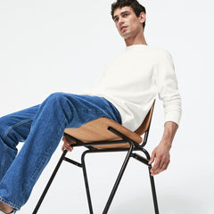 Crew Neck Felt Crocodile Fleece Sweatshirt | Lacoste Mens