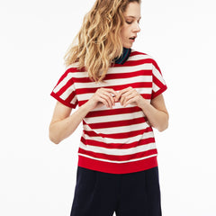 Wo Back Button Colorblock Striped Piqué Polo | Lacoste Womens