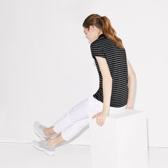 Wo SPORT Striped Technical Jersey Golf Polo | Lacoste Womens