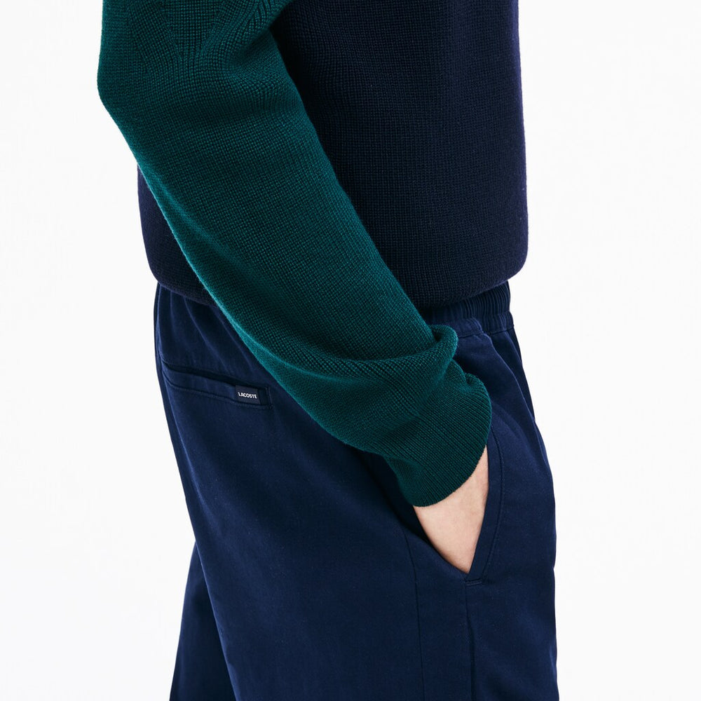 Slim Fit Elasticized Cotton Twill Chino Pants | Lacoste Mens