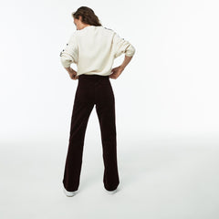 Wo Boxy Fit Striped Cotton Velour Pants | Lacoste Womens