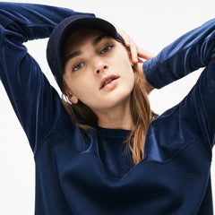 Wo Bimaterial Velour and Terrycloth Jersey Sweatshirt Dress | Lacoste Womens