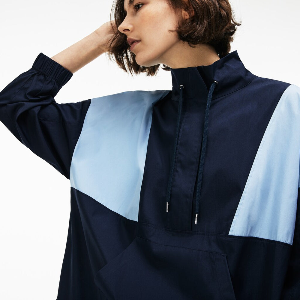 Wo LIVE Colorblock Cotton Poplin Sweatshirt Dress | Lacoste Womens