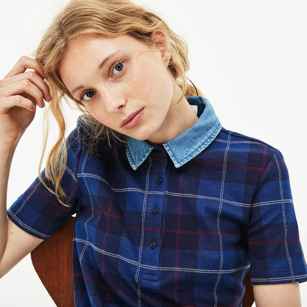 Wo Tartan Check Cotton Jacquard Polo | Lacoste Womens