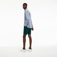 Slim Fit Gingham Stretch Cotton Poplin Shirt | Lacoste Mens
