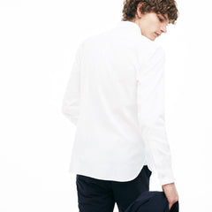 Slim Fit Stretch Cotton Pinpoint Shirt | Lacoste Mens