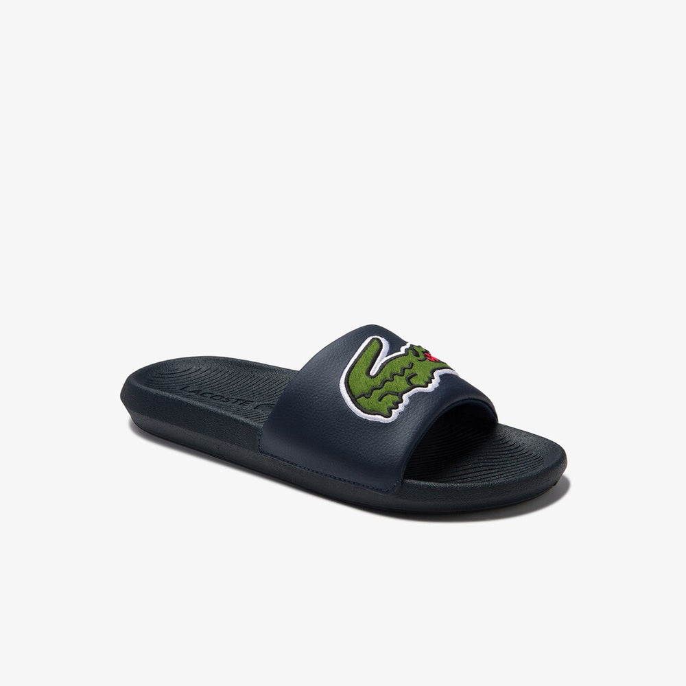 Croco Synthetic and PU Slides | Lacoste Mens