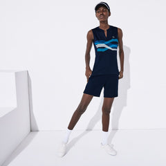 Wo SPORT Ultra Dry Geometric Print Performance Polo | Lacoste Womens