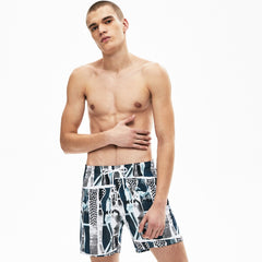 LIVE Graphic Print Lightweight Swimming Trunks | Lacoste Mens