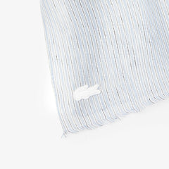 Wo Pinstriped Cotton-Linen Scarf | Lacoste Mens
