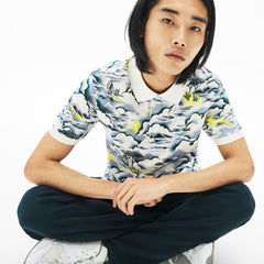 Print Cotton Piqué Classic Fit Polo Shirt | Lacoste Mens