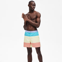 Striped Colorblock Quick-Dry Swim Shorts | Lacoste Mens