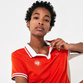 Wo SPORT Roland Garros Breathable V-Neck Polo Shirt | Lacoste Womens