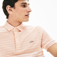 Striped Linen And Cotton Regular Fit Polo Shirt | Lacoste Mens