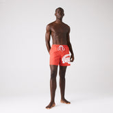 Oversized Crocodile Print Light Quick-Dry Swim Shorts | Lacoste Mens