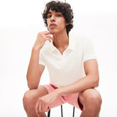 Tunisian Collar Linen And Cotton Regular Fit Polo Shirt | Lacoste Mens
