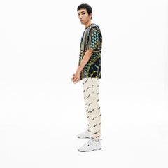 LIVE Scarf-Print Cotton T-Shirt | Lacoste Mens