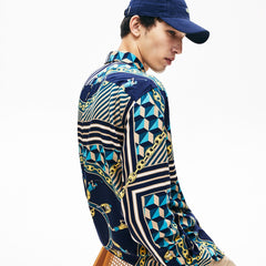 LIVE Relaxed Fit Scarf-Print Shirt | Lacoste Mens