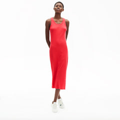 Wo Long Ribbed Cotton Dress | Lacoste Womens