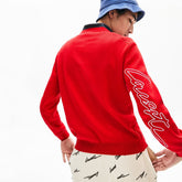 LIVE Signature Cotton Crewneck Sweater | Lacoste Mens