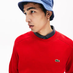 LIVE Signature Cotton Crewneck Sweater | Lacoste Mens