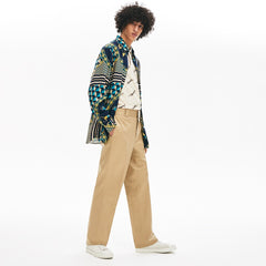 LIVE Pleated Cotton Chinos | Lacoste Mens