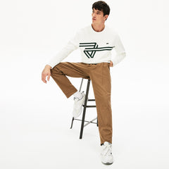 Pleated Cotton-Linen Chinos | Lacoste Mens