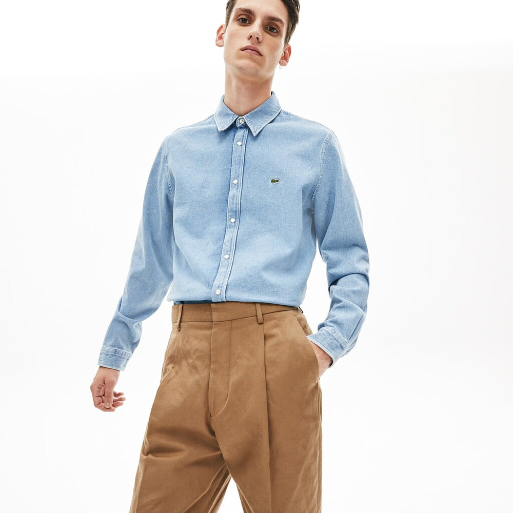 Snap Button Denim Shirt | Lacoste Mens