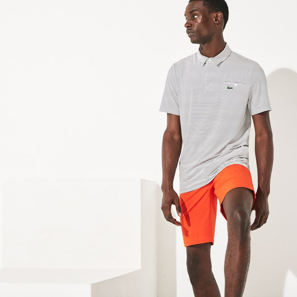 SPORT Breathable Striped Golf Polo Shirt | Lacoste Mens