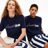Unisex LIVE Lacostism Print Cotton T-Shirt | Lacoste Mens|Womens