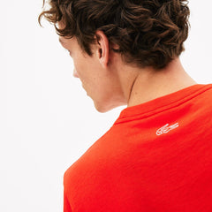 Reflective Logo Motion Regular Fit Cotton T-shirt | Lacoste Mens