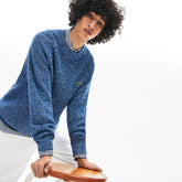 LIVE Ribbed Heathered Cotton Crewneck Sweater | Lacoste Mens