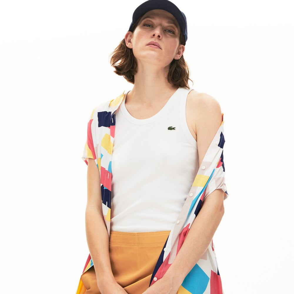 Wo Sleeveless Scoopneck Top | Lacoste Womens
