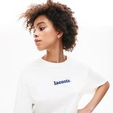 Wo Signature Printed Crew Neck Cotton T-shirt | Lacoste Womens