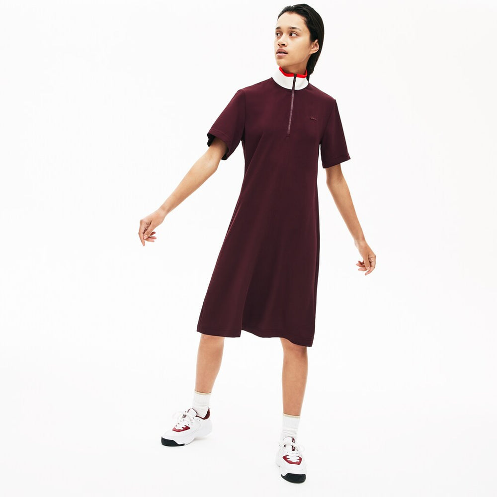 Wo Flared Zip-Up Polo Dress | Lacoste Womens