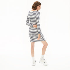 Wo Nautical Ribbed Cotton Dress | Lacoste Womens