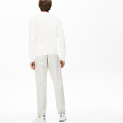 Fine Striped Cotton- Linen Chinos | Lacoste Mens