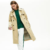 Long Belted Cotton Trench Coat | Lacoste Mens