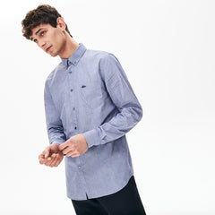 Printed Cotton Poplin Shirt | Lacoste Mens